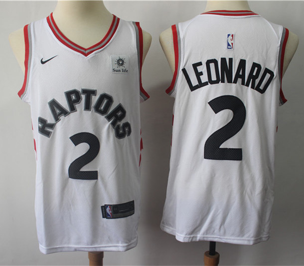 Men's Toronto Raptors #2 Kawhi Leonard White Association Editio Basketball Jersey